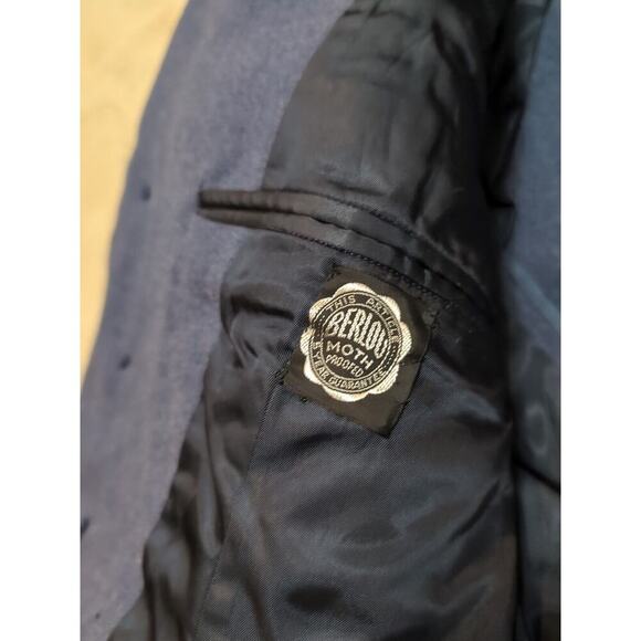 VTG 50s-60s? Abate Clothing Men's 39L Coat Wool Serge Military Navy Uniform - Picture 6 of 9